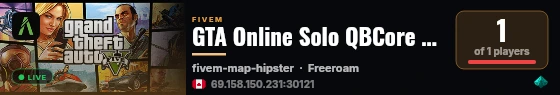 GTA Online Solo QBCore Local live status badge
