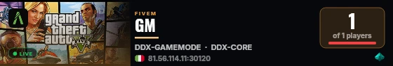GM live status badge