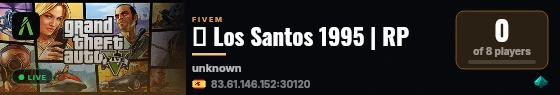 🌴 Los Santos 1995 | RP live status badge