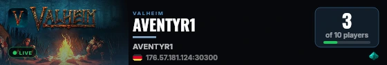 AVENTYR1 live status badge