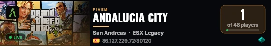 ANDALUCIA CITY live status badge