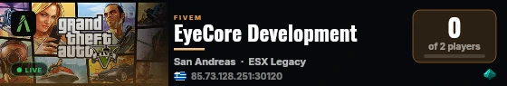 EyeCore Development live status badge