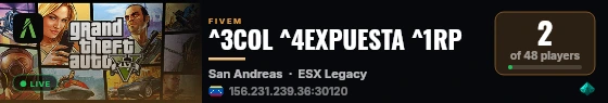^3COL ^4EXPUESTA ^1RP live status badge