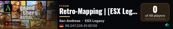 Retro-Mapping | [ESX Legacy] live status badge