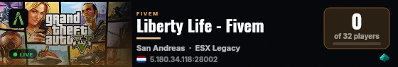 Liberty Life - Fivem live status badge