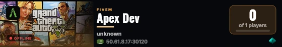 Apex Dev live status badge
