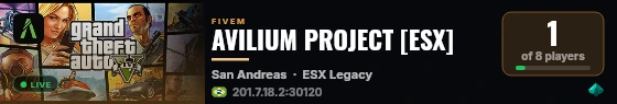 AVILIUM PROJECT [ESX] live status badge