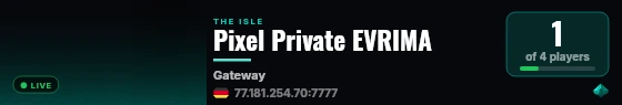 Pixel Private EVRIMA live status badge