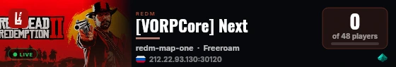 [VORPCore] Next live status badge