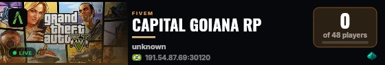 CAPITAL GOIANA RP live status badge