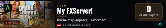 My FXServer! live status badge