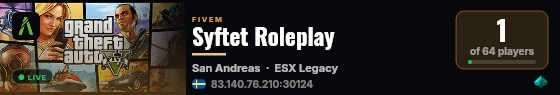 Syftet Roleplay live status badge