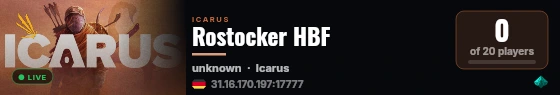Rostocker HBF live status badge
