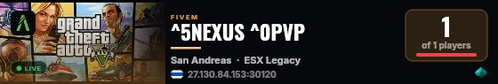 ^5NEXUS ^0PVP live status badge