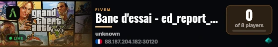 Banc d'essai - ed_report_evidence live status badge