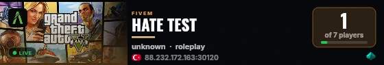 HATE TEST live status badge