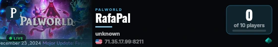 RafaPal live status badge