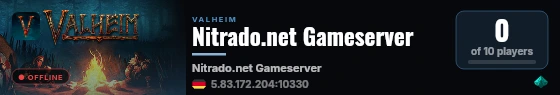 Nitrado.net Gameserver live status badge