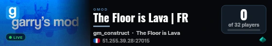 The Floor is Lava | FR live status badge