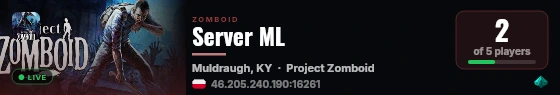 Server ML live status badge
