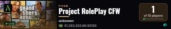 Project RolePlay CFW live status badge