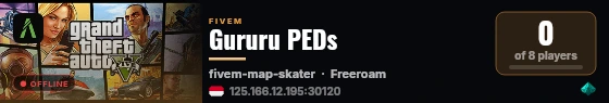 Gururu PEDs live status badge