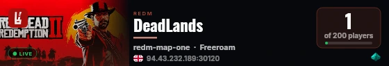 DeadLands live status badge