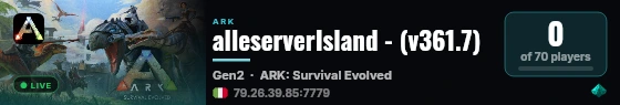 alleserverIsland - (v361.7) live status badge