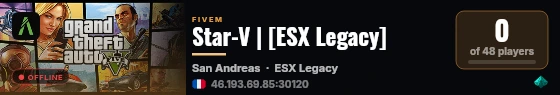 Star-V | [ESX Legacy] live status badge
