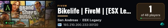 Bikelife | FiveM | [ESX Legacy] live status badge