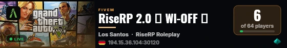 RiseRP 2.0 ★ Wl-OFF ★ live status badge