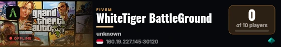 WhiteTiger BattleGround live status badge
