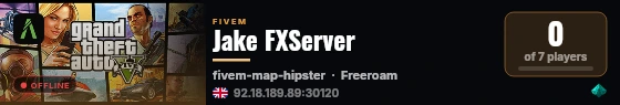 Jake FXServer live status badge