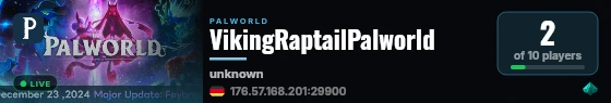VikingRaptailPalworld live status badge