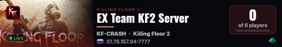 EX Team KF2 Server live status badge