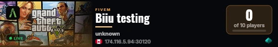 Biiu testing live status badge