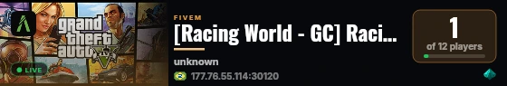 [Racing World - GC] Racing World - GC live status badge