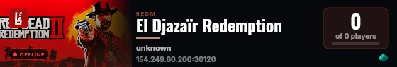 El Djazaïr Redemption live status badge
