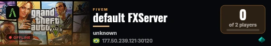 default FXServer live status badge