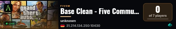 Base Clean - Five Community live status badge