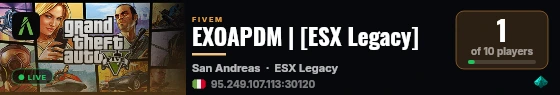 EXOAPDM | [ESX Legacy] live status badge