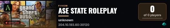 ASE STATE ROLEPLAY live status badge