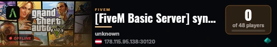 [FiveM Basic Server] synsyna live status badge