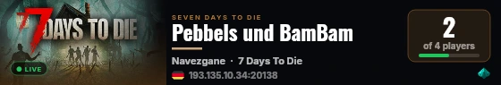 Pebbels und BamBam live status badge