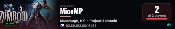MiceMP live status badge
