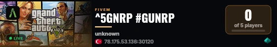 ^5GNRP #GUNRP live status badge