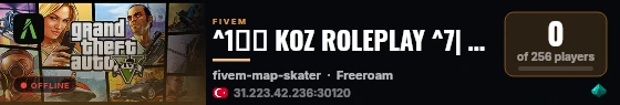 ^1🇹🇷 KOZ ROLEPLAY ^7| TÜRK TEMA -  TEST  live status badge