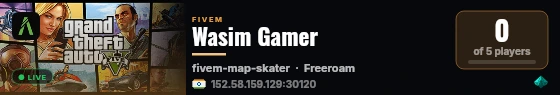 Wasim Gamer live status badge