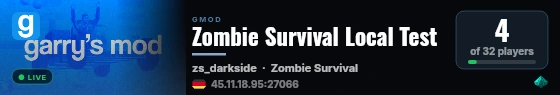 Zombie Survival Local Test live status badge
