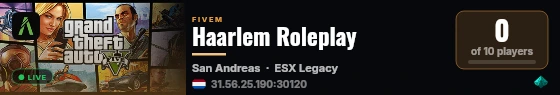Haarlem Roleplay live status badge